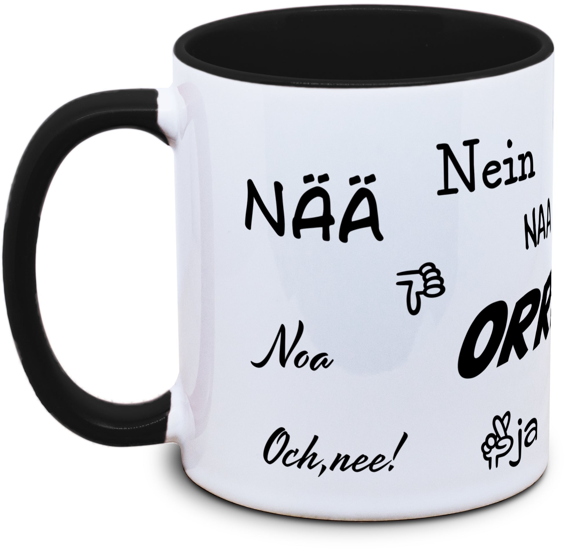 Keramiktasse mit Nein... ORRNÖÖH Motiv von Tassenkasper