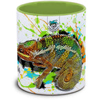 Keramiktasse mit Furcifer pardalis (Ambilobe) / Pantherchamäleon Motiv von Tassenkasper