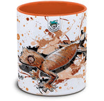 Keramiktasse mit Uroplatus ebenaui / Pfeilschwanzgecko Motiv von Tassenkasper
