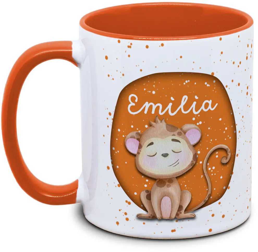 Tasse - Enfants avec prénom et singe