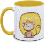 Tasse - Enfants avec prénom et singe