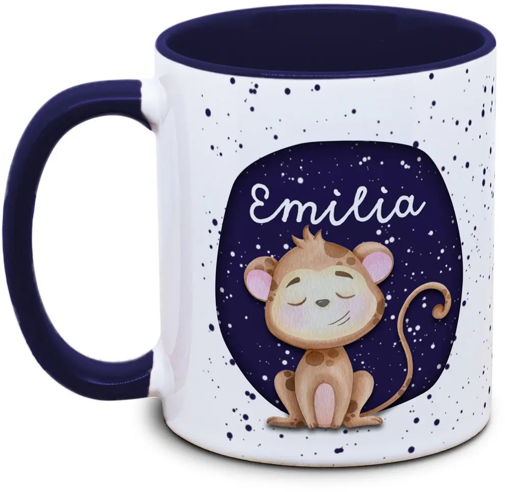 Tasse - Enfants avec prénom et singe