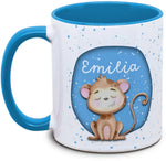 Tasse - Enfants avec prénom et singe