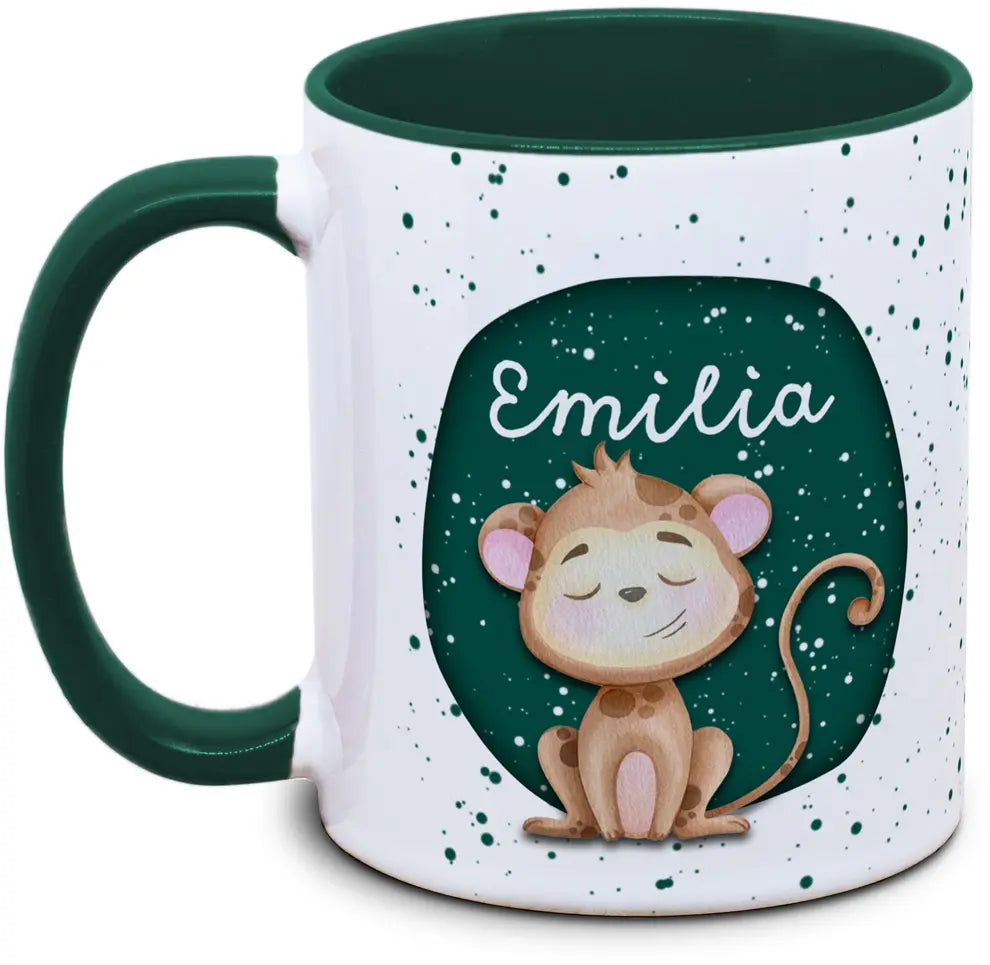 Tasse - Enfants avec prénom et singe