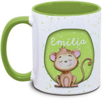 Tasse - Enfants avec prénom et singe
