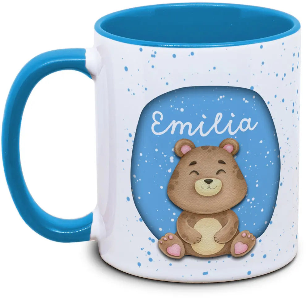 Tasse - Enfants avec prénom et ours / ourson