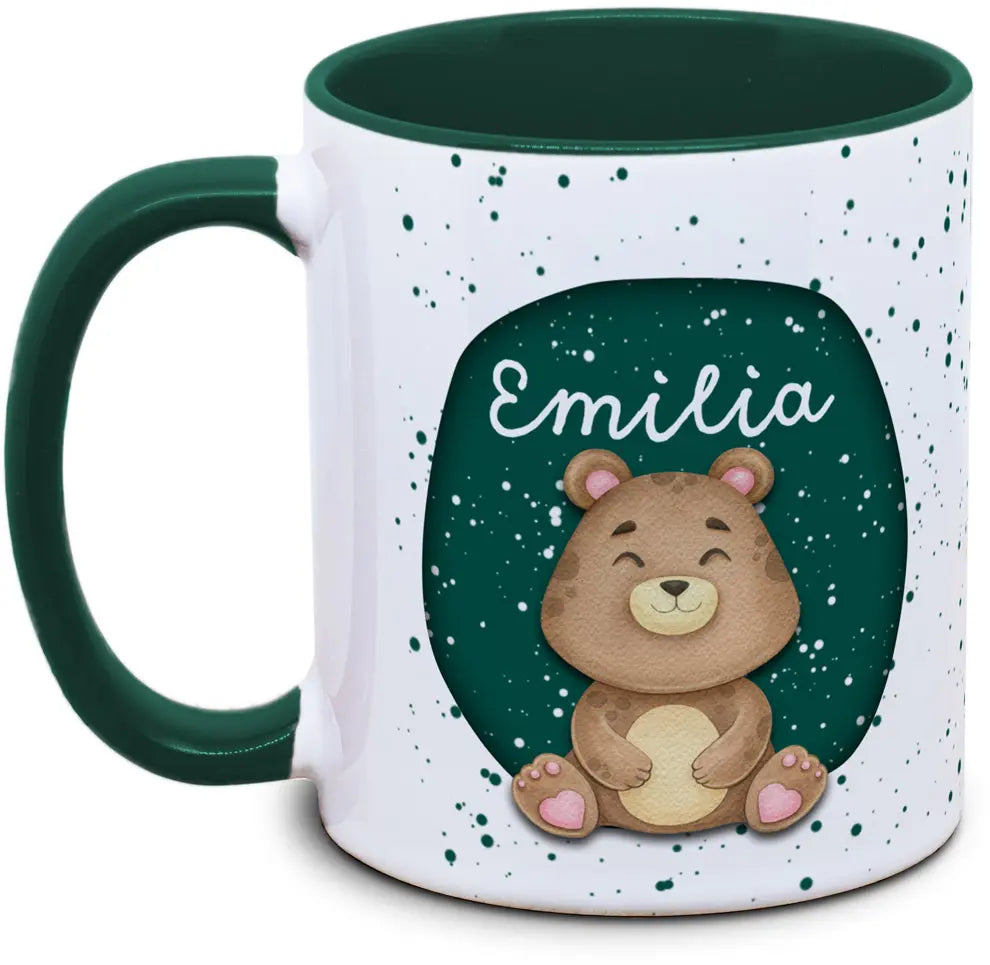 Tasse - Enfants avec prénom et ours / ourson