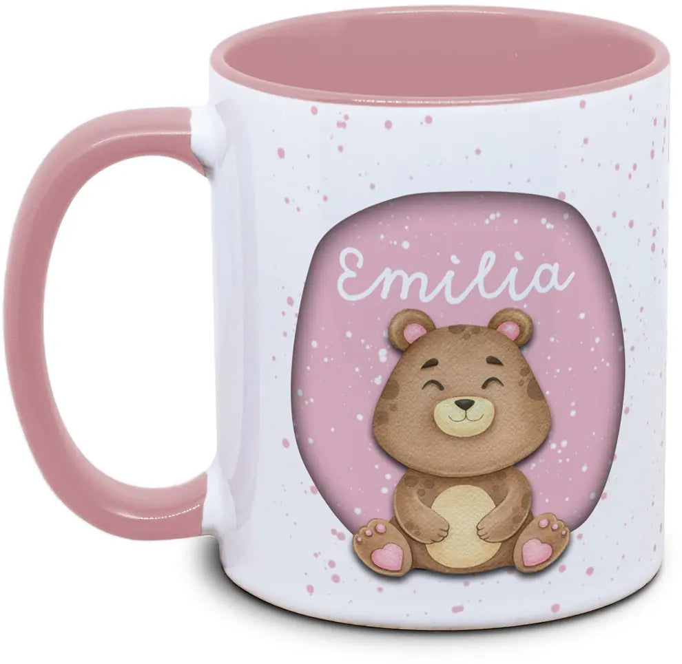 Tasse - Enfants avec prénom et ours / ourson