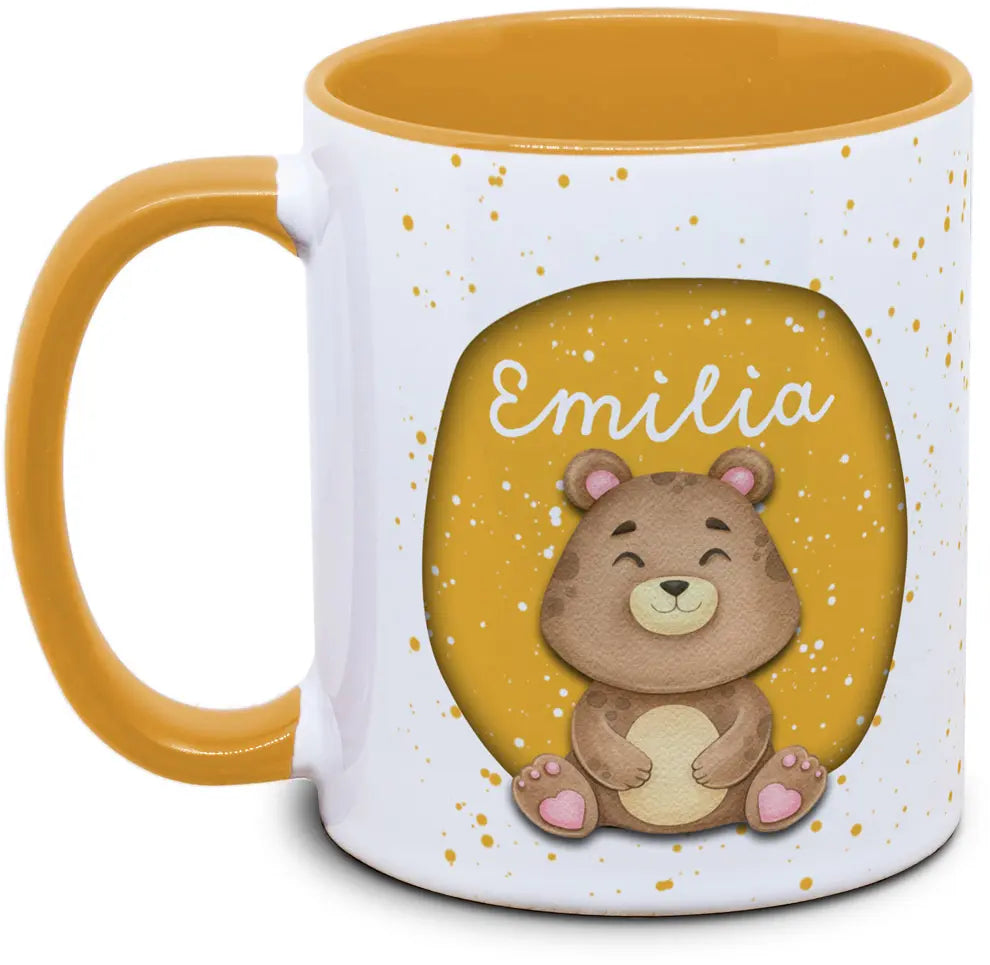 Tasse - Enfants avec prénom et ours / ourson