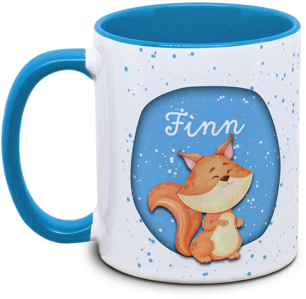 Mug - Enfants avec prénom et écureuil