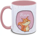 Mug - Enfants avec prénom et écureuil