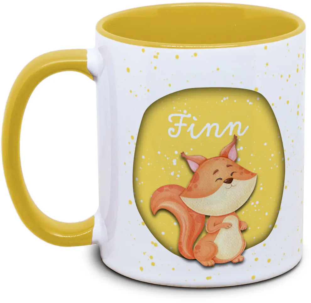 Mug - Enfants avec prénom et écureuil