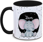 Tasse - Kinder mit Name und Elefant