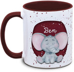 Tasse - Kinder mit Name und Elefant