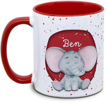Tasse - Kinder mit Name und Elefant