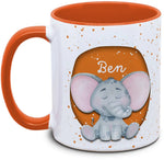 Tasse - Kinder mit Name und Elefant