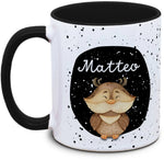 Mug - Children with Name and Owl