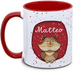 Mug - Children with Name and Owl
