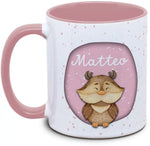 Mug - Children with Name and Owl