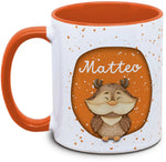 Mug - Children with Name and Owl