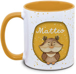Mug - Children with Name and Owl
