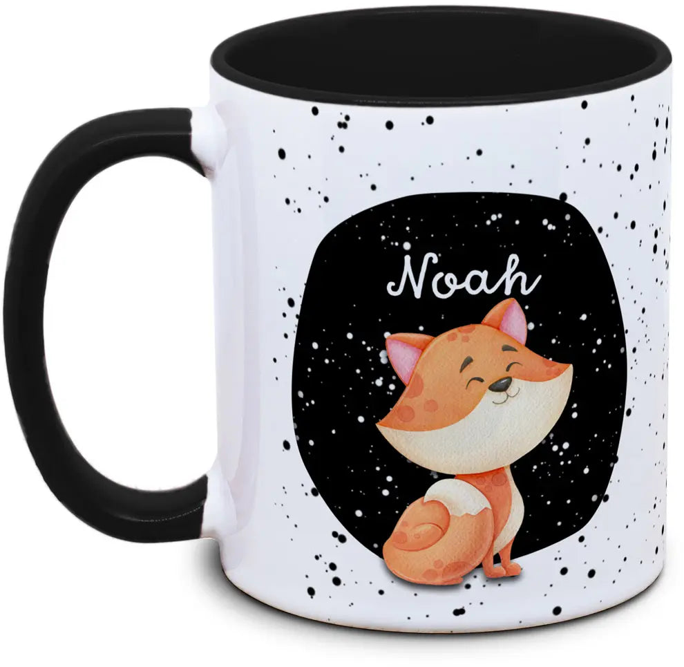 Tasse - Kinder mit Name und Fuchs