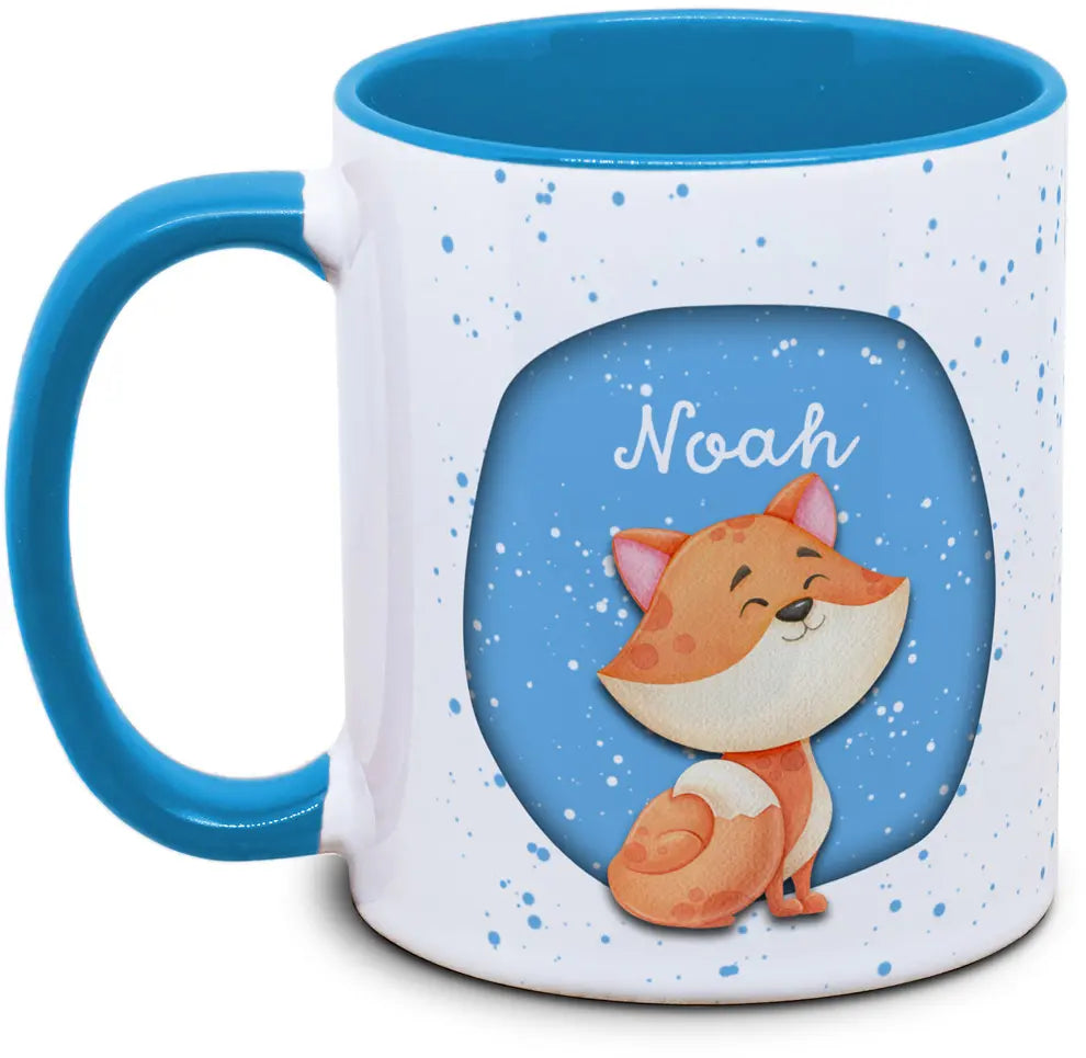 Tasse - Kinder mit Name und Fuchs