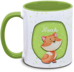 Tasse - Kinder mit Name und Fuchs