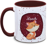 Tasse - Kinder mit Name und Fuchs