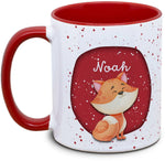 Tasse - Kinder mit Name und Fuchs