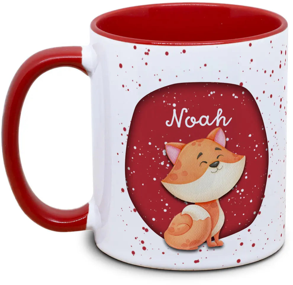 Tasse - Kinder mit Name und Fuchs