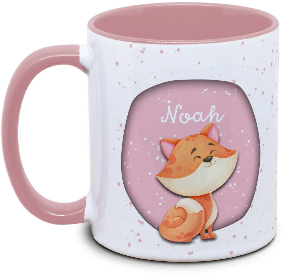 Tasse - Kinder mit Name und Fuchs