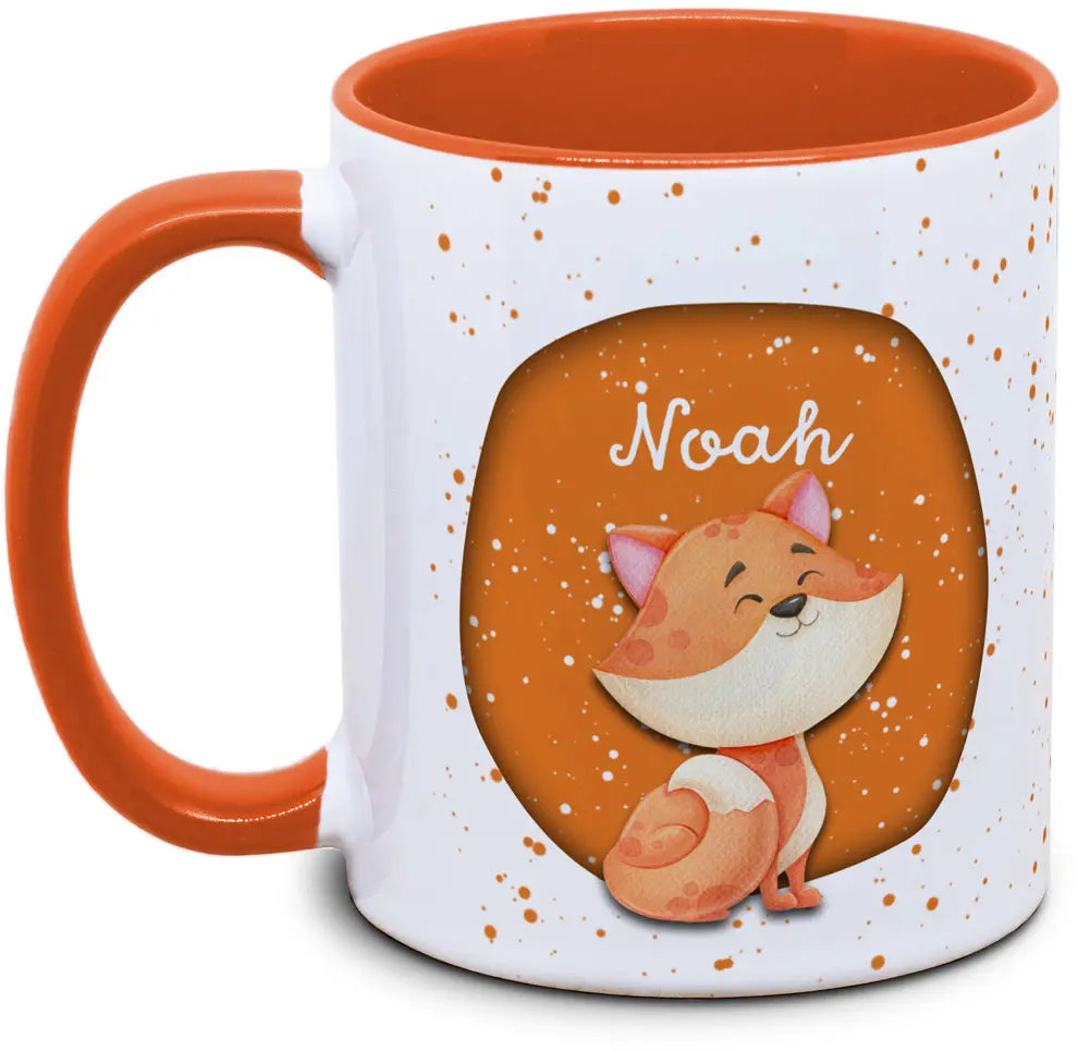 Tasse - Kinder mit Name und Fuchs