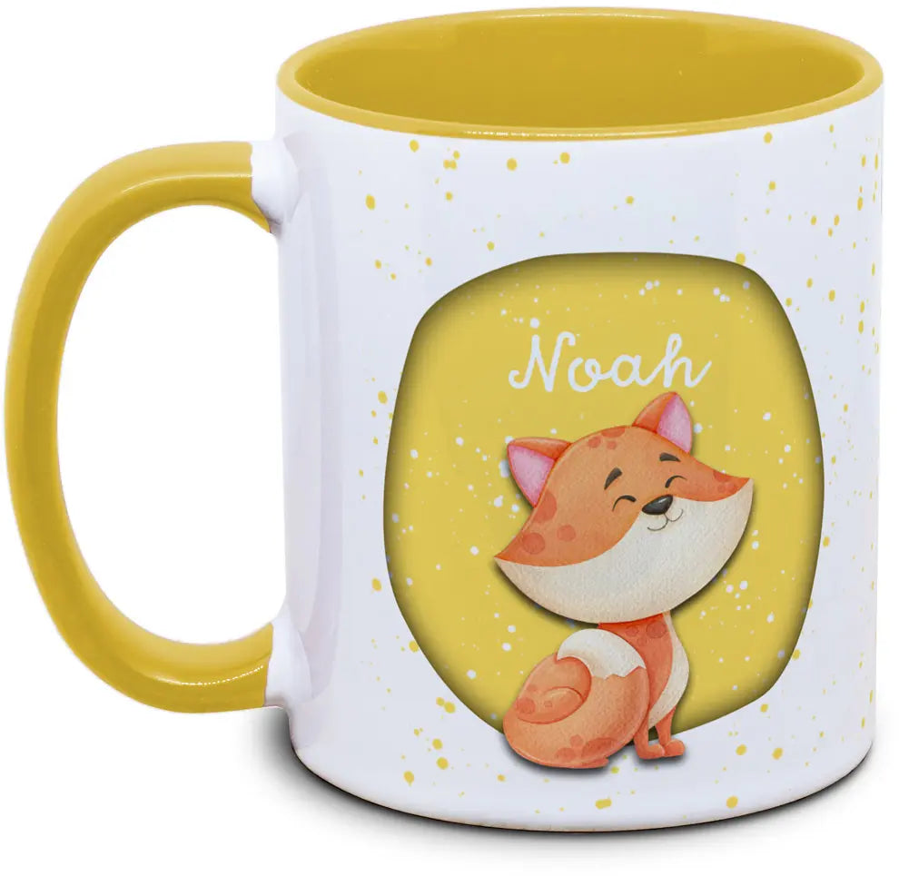 Tasse - Kinder mit Name und Fuchs