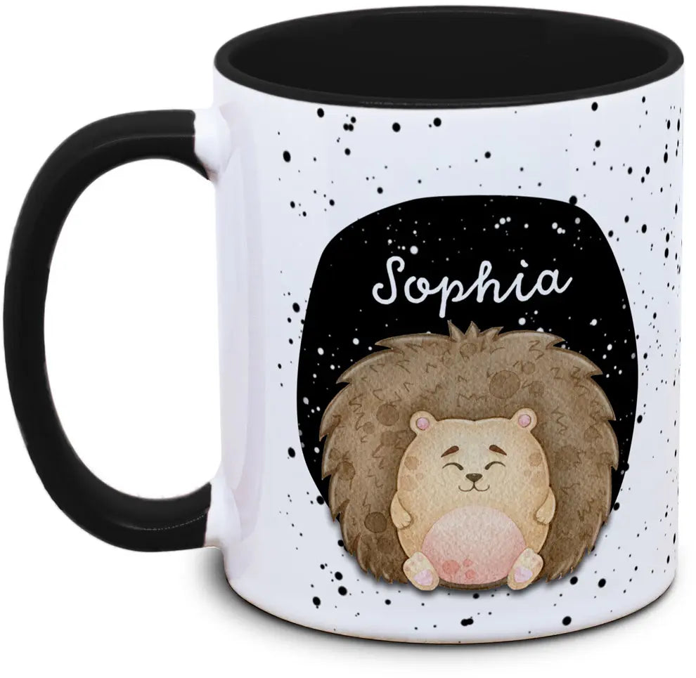 Tasse - Enfants avec nom et hérisson