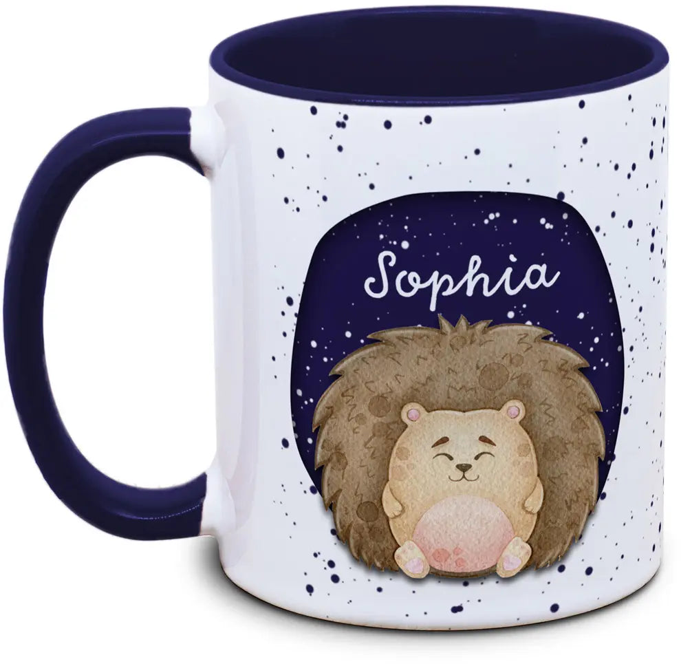 Tasse - Enfants avec nom et hérisson