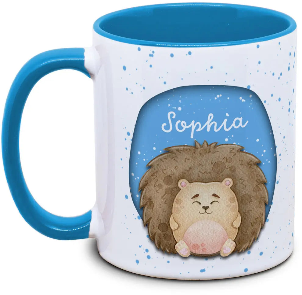 Tasse - Enfants avec nom et hérisson