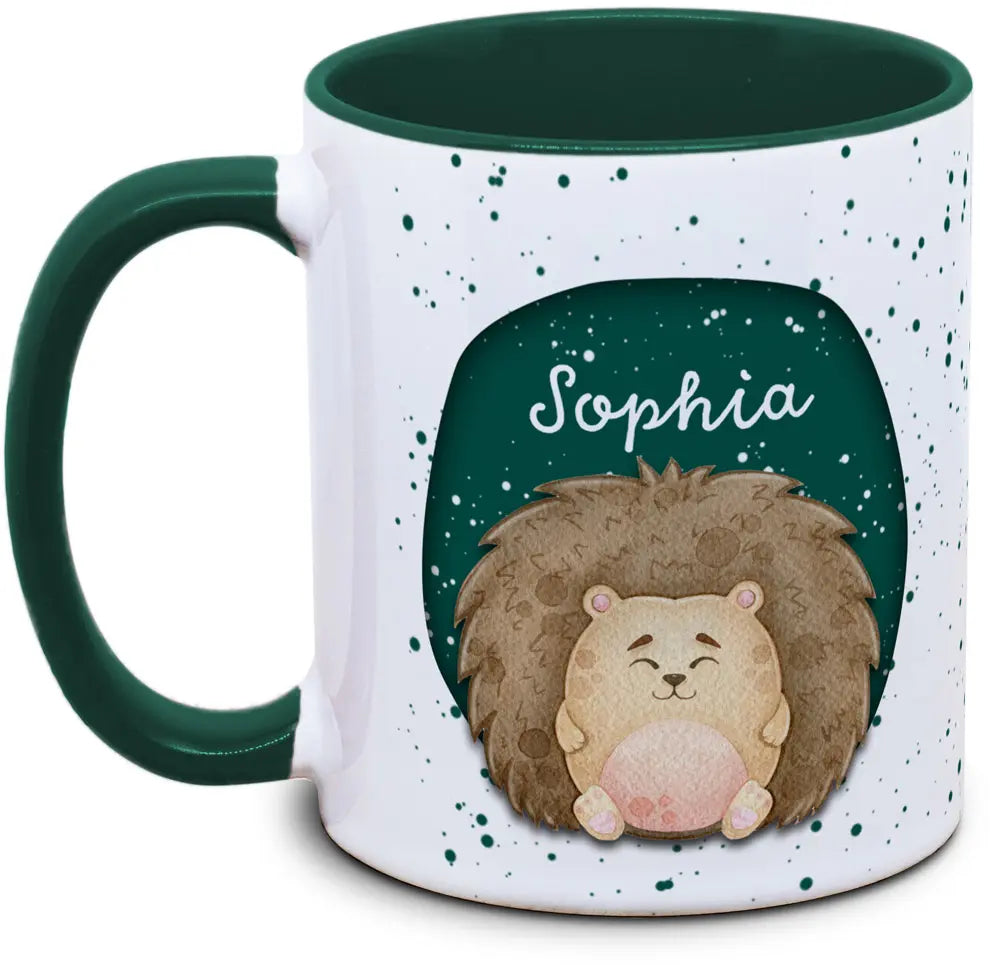 Tasse - Enfants avec nom et hérisson