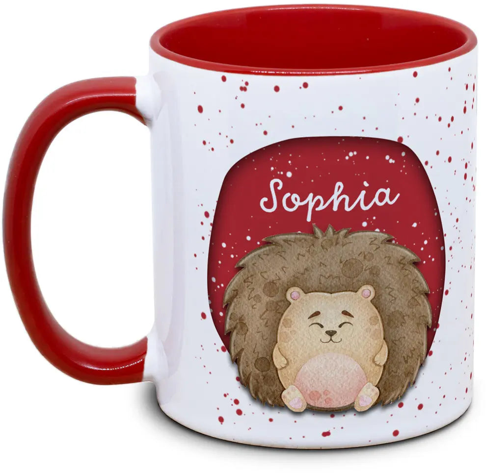Tasse - Enfants avec nom et hérisson