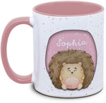 Keramiktasse mit Kinder mit Name und Igel Motiv von Tassenkasper