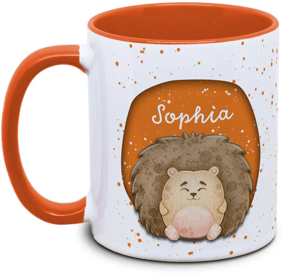 Tasse - Enfants avec nom et hérisson