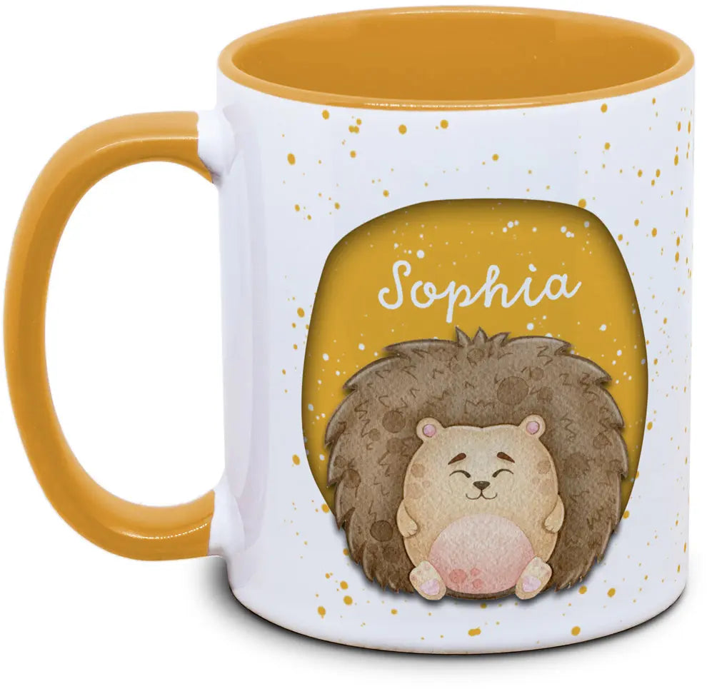 Tasse - Enfants avec nom et hérisson