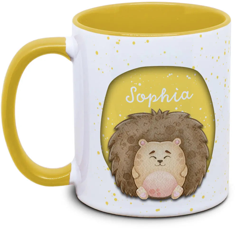 Tasse - Enfants avec nom et hérisson