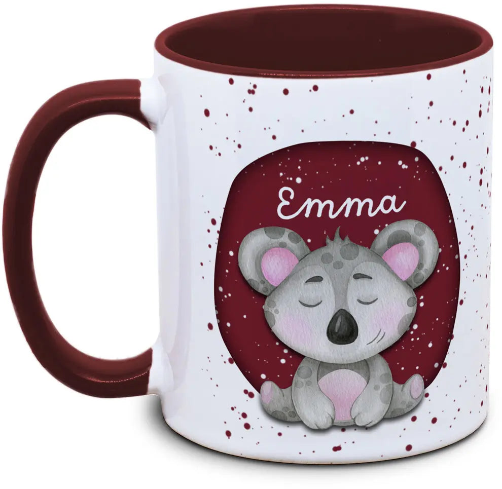 Tasse - Kinder mit Name und Koala
