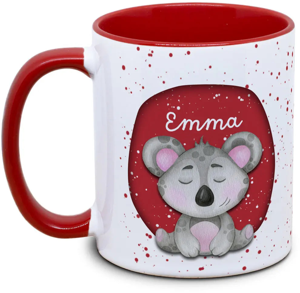 Tasse - Kinder mit Name und Koala