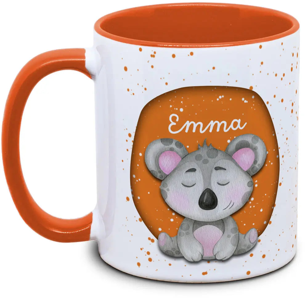 Tasse - Kinder mit Name und Koala