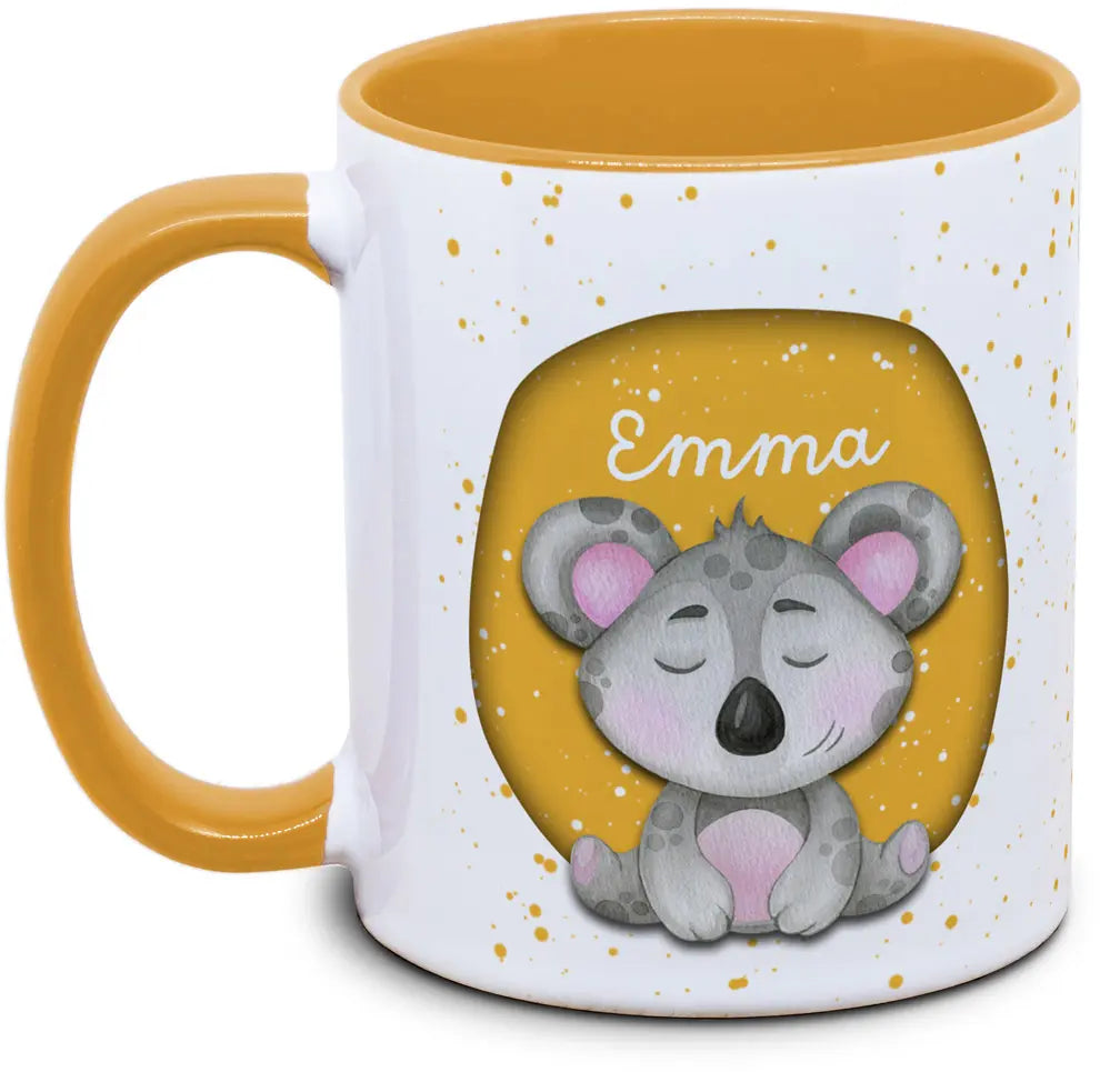 Tasse - Kinder mit Name und Koala