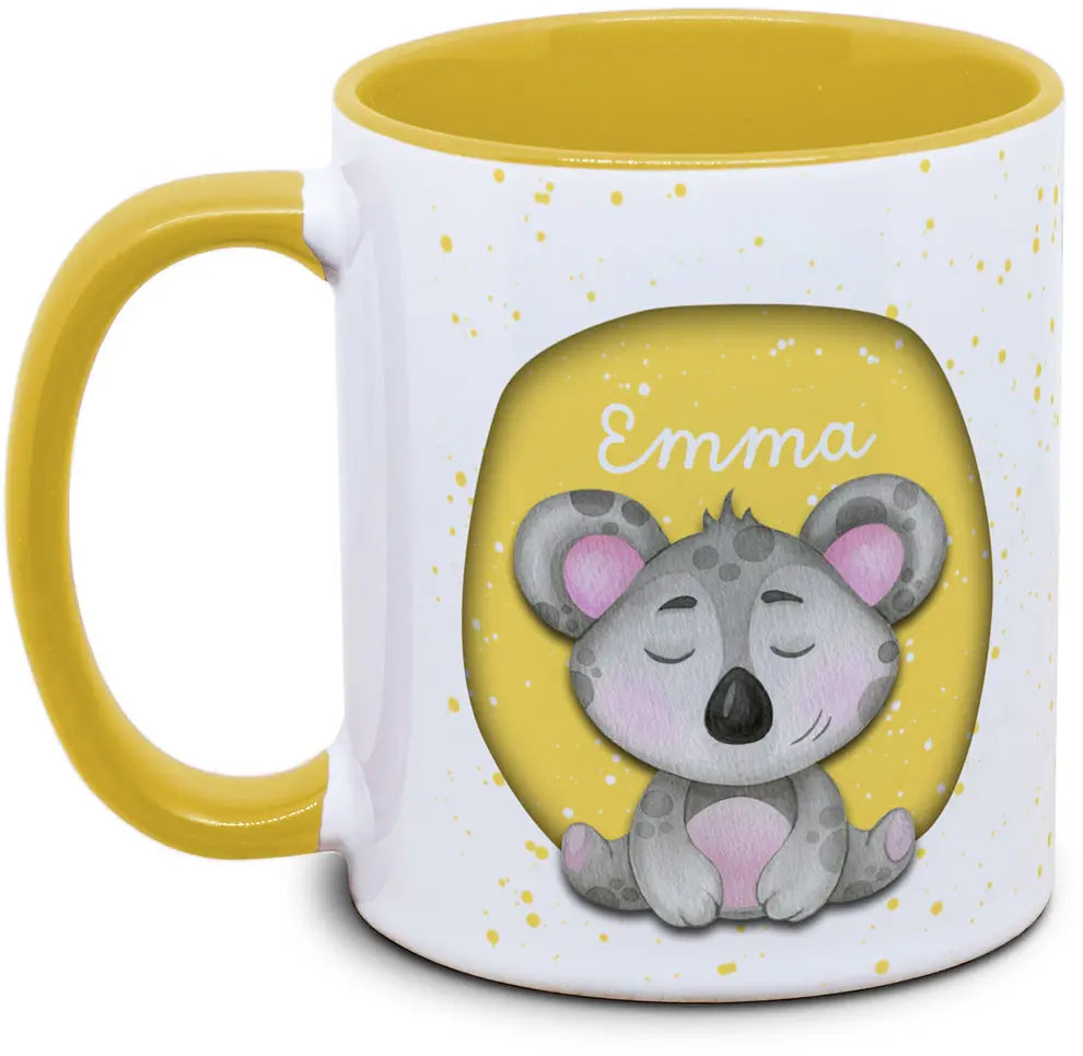 Tasse - Kinder mit Name und Koala