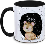 Tasse - Enfants avec prénom et léopard
