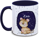 Tasse - Enfants avec prénom et léopard